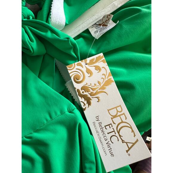 Becca ETC Code Strappy One-Piece Swimsuit Green Size 3X - Picture 7 of 10